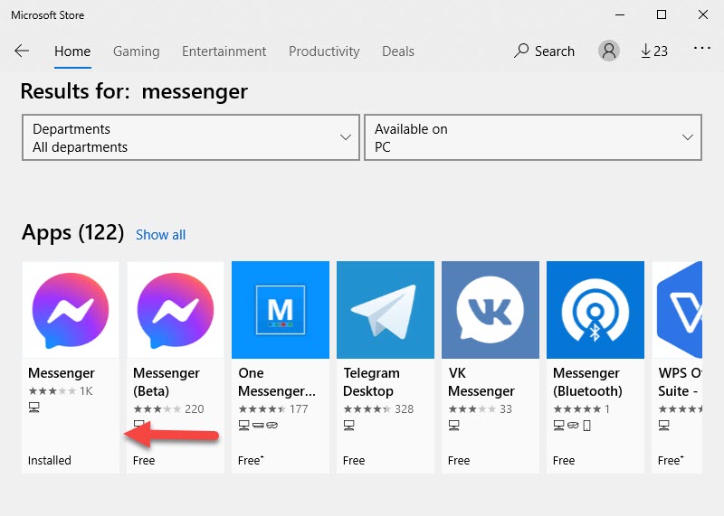 How to Download and install Facebook Messenger on Windows 10