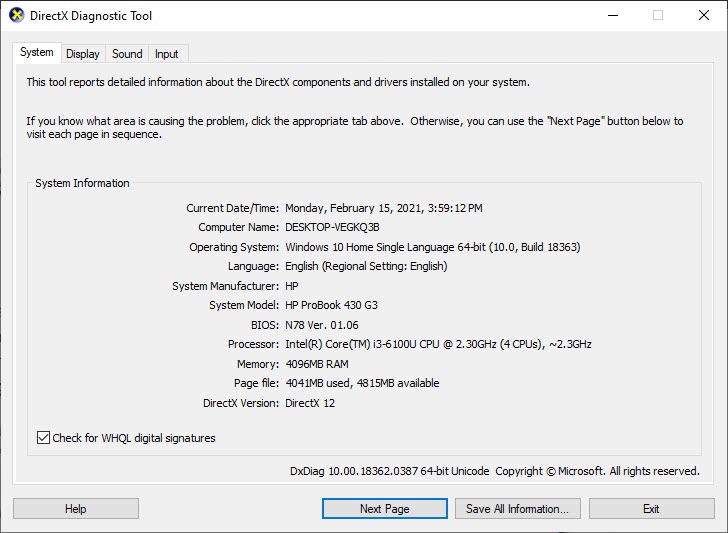 Check Your Computer System Information
