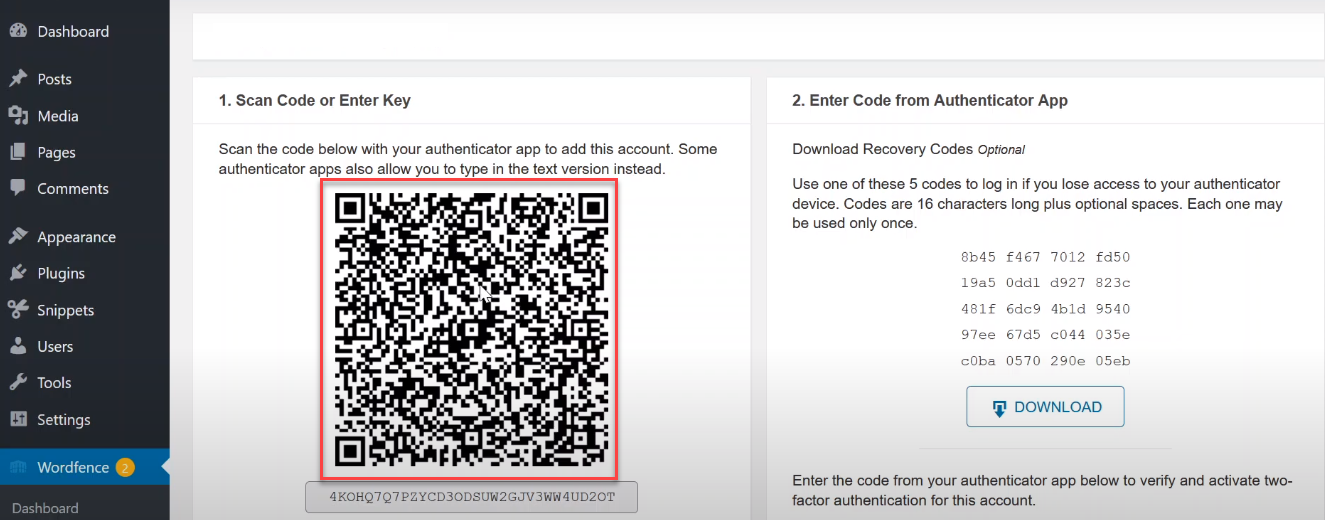 How to Enable Two Factor Authentication on WordPress