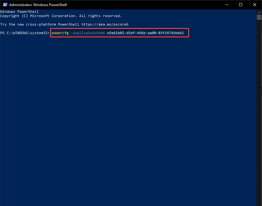 Enable the Ultimate Power Plan on Windows 10