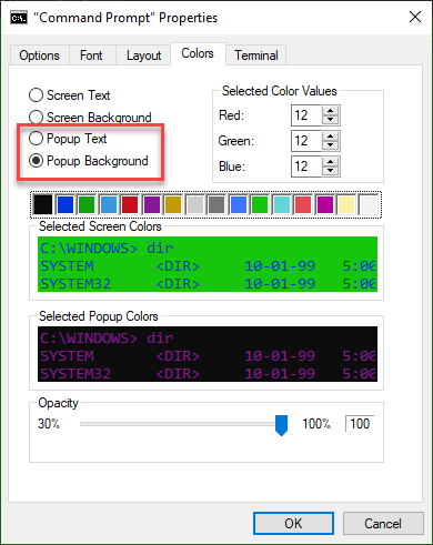 Change Background and Font Color in CMD