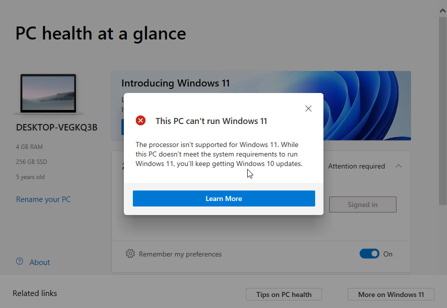 Check If Your Windows 10 PC Can Run Windows 11