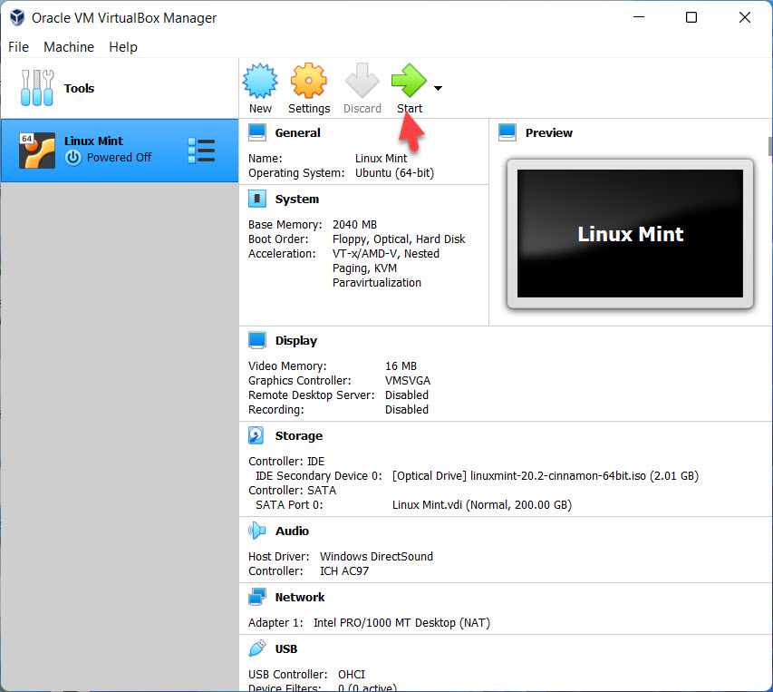 Install Linux Mint in Windows 11