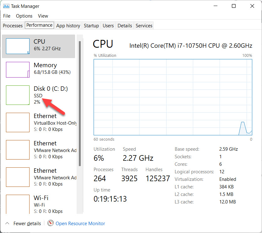 SSD or HDD in Windows 11