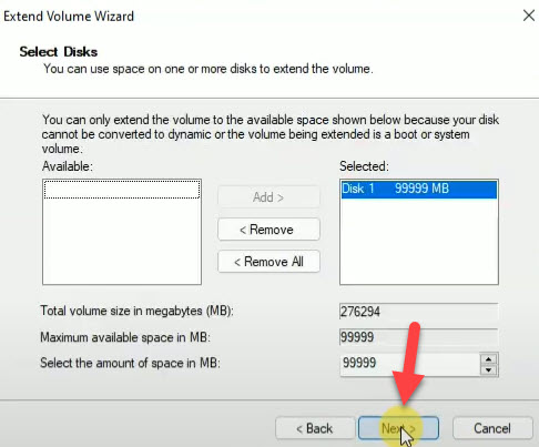 Extend C Drive in Windows 11