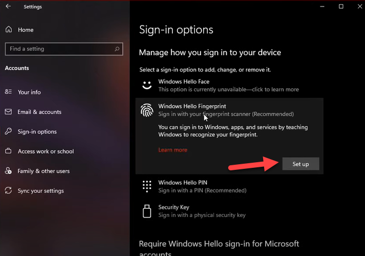 Login to Windows 11 With Fingerprint