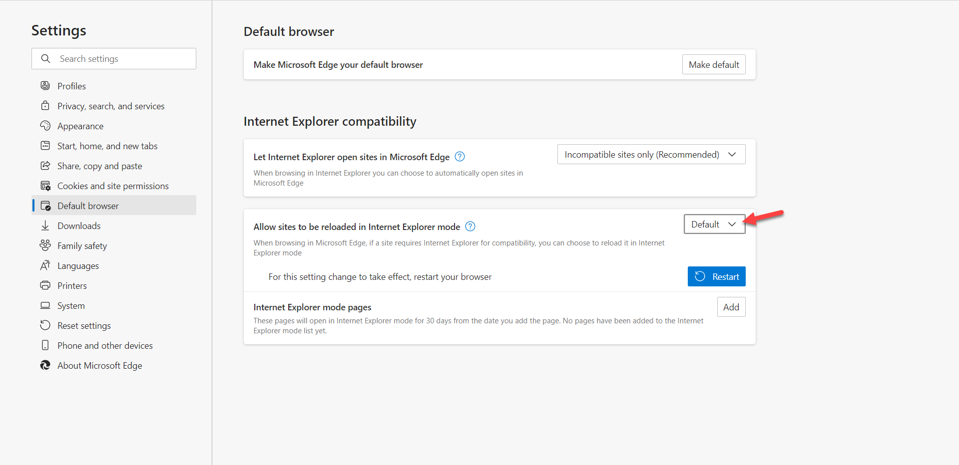 Enable Internet Explorer in Windows 11