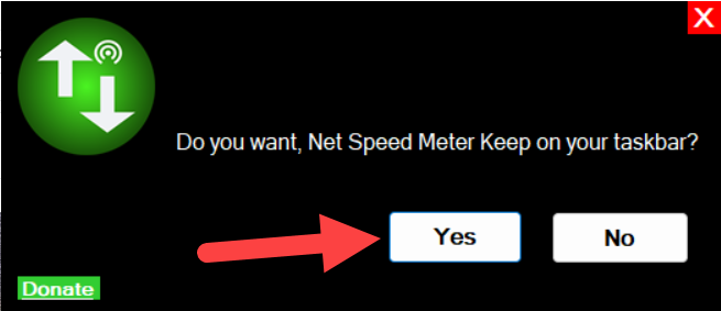 Display Internet Speed Meter