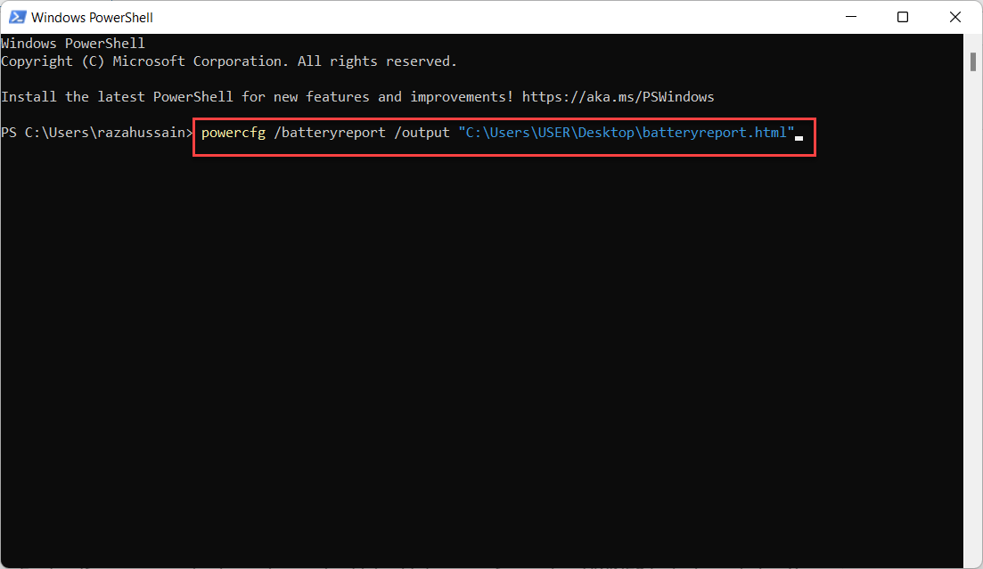 Check Laptop Battery Health in Windows 11