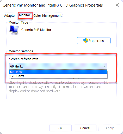 Check Laptop Refresh Rate in Windows 11
