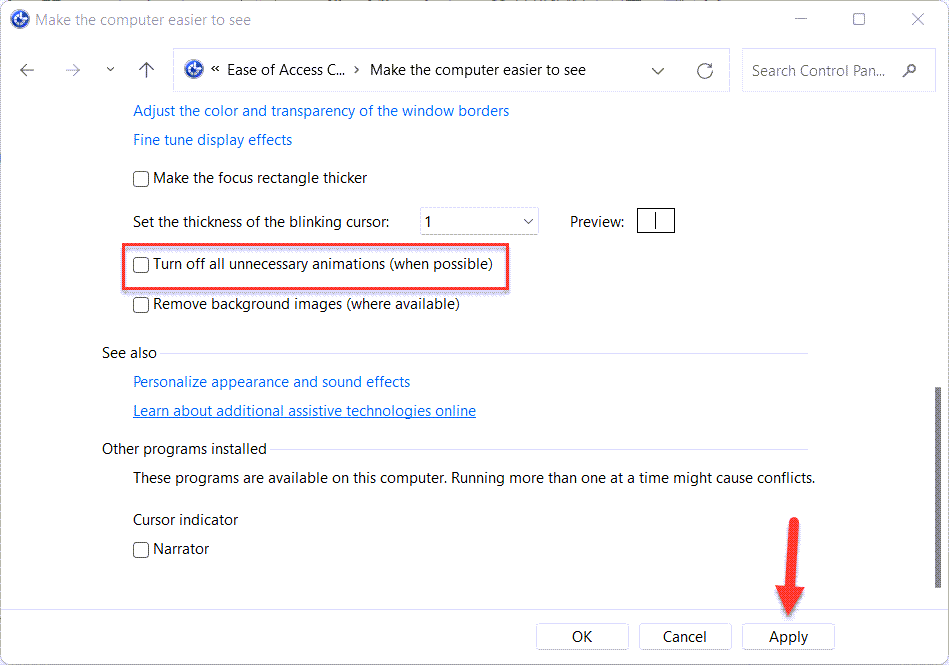 How to Turn On or Off Windows 11 Animation Effects