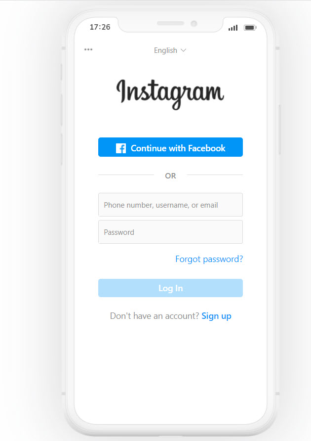 Instagram Mobile Version on 11 PC
