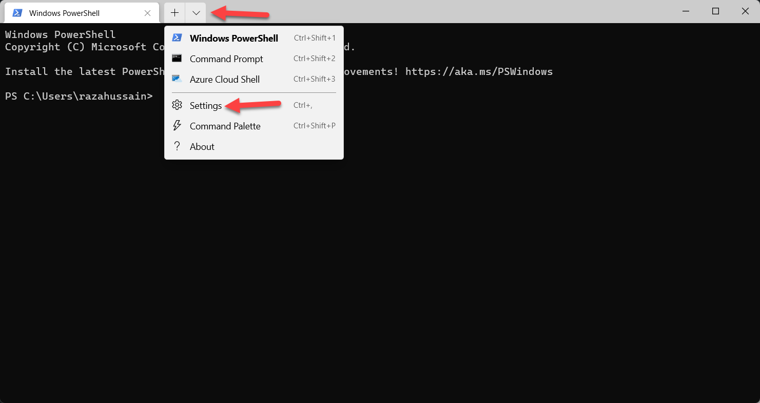 Change the Default Terminal