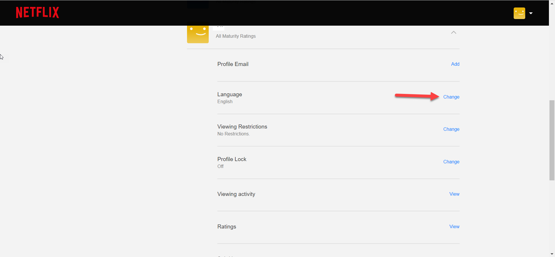 Change Netflix Account Language
