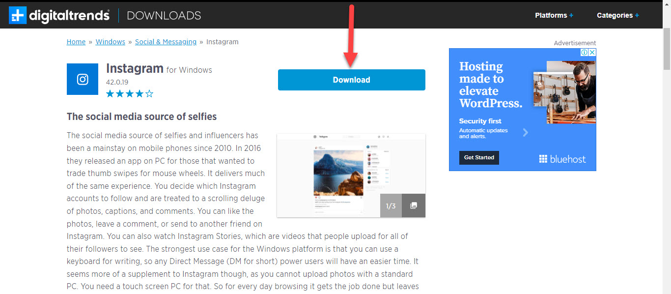 Install Instagram on Windows 11