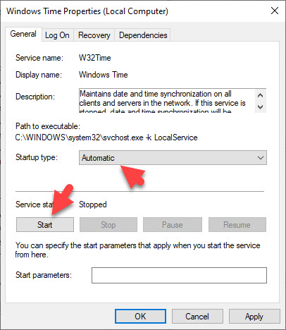 Time Not Updating or Syncing