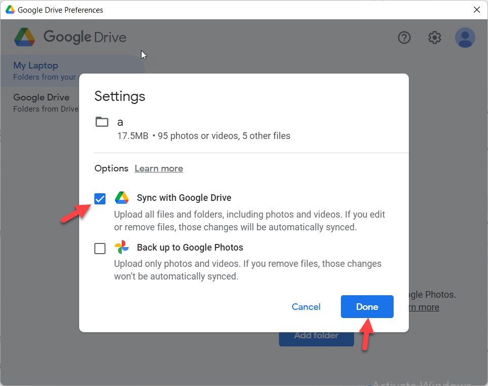 Set Up Google Drive For Desktop on Windows 11