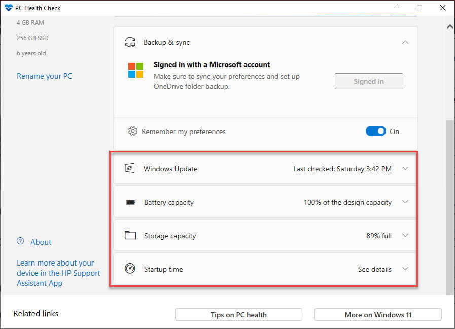 Download PC Health Check