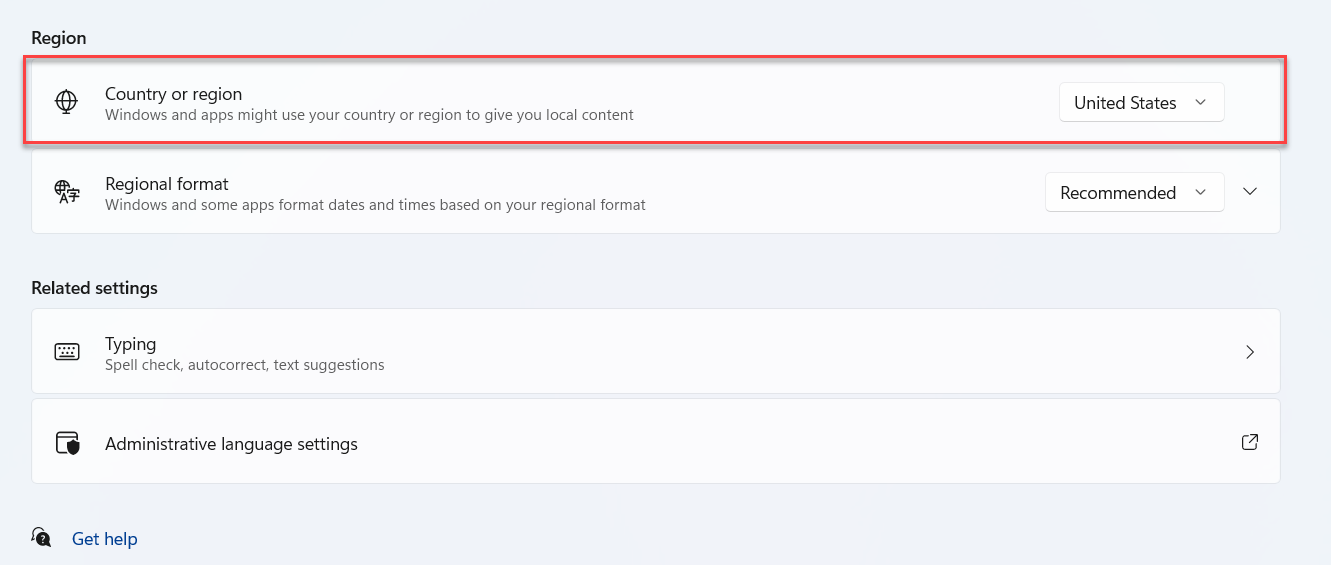 Change Microsoft Store Region on Windows 11