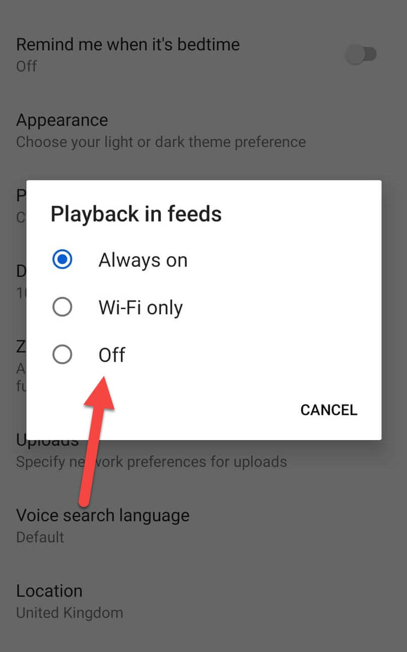 Turn Off Auto-Playing Thumbnail Preview