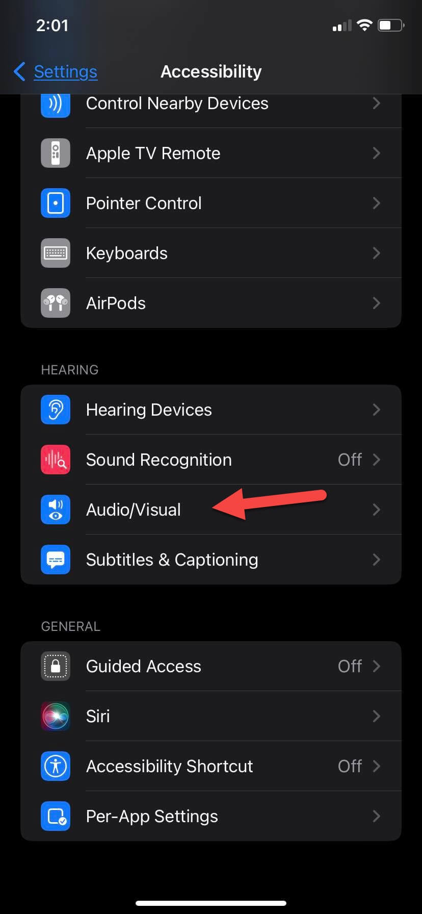 Turn On LED Notification Light on iPhone 14