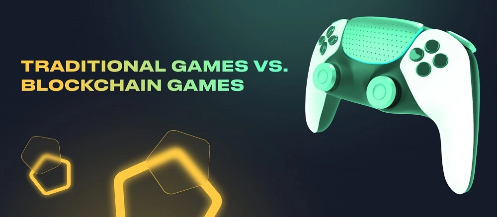 alt=&quot;An animated image with a text saying &quot;TRADITIONAL GAMES VS. BLOCKCHAIN GAMES&quot;&quot;
