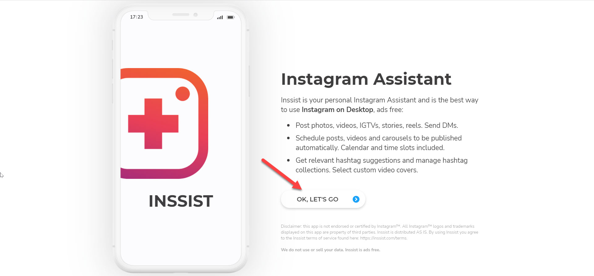 Instagram Mobile Version on 11 PC