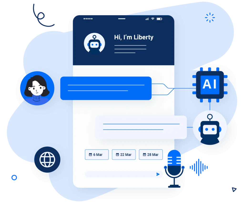 alt="a picture of a conversational AI chatbot"