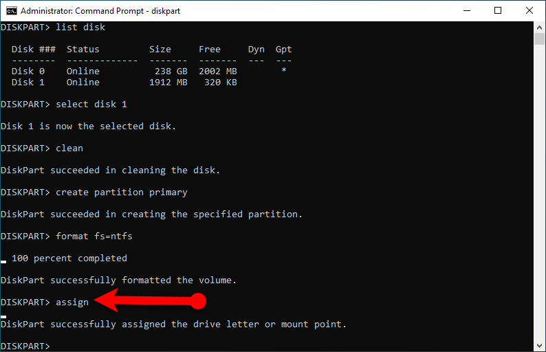 Format USB Flash Drive from Command Prompt