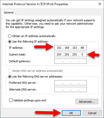 Change IP Address in Windows 10