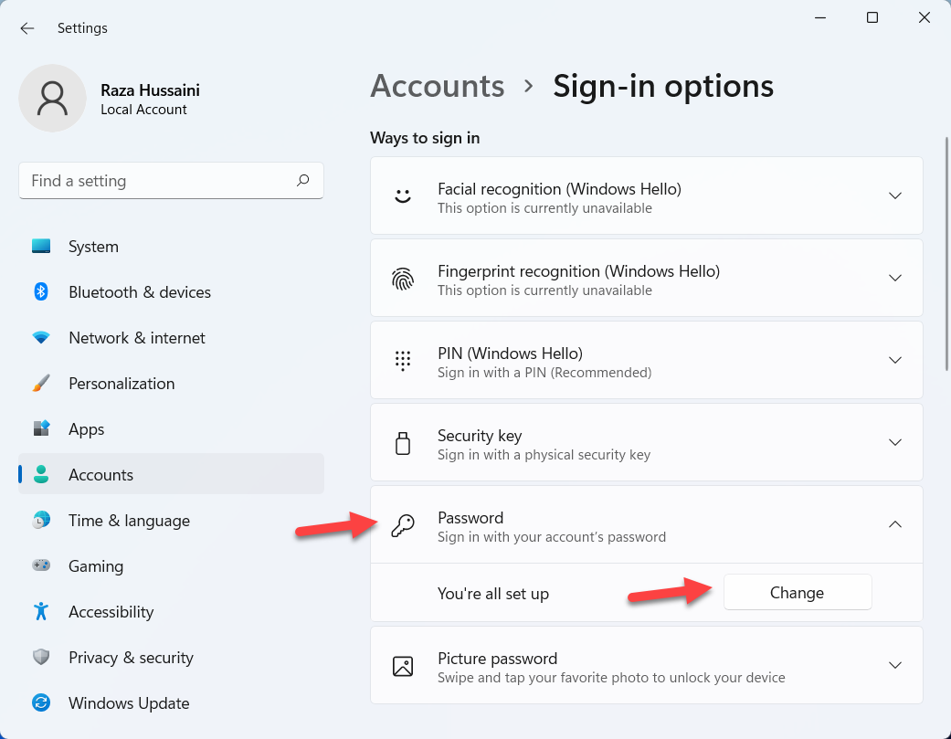 Remove Your Login Password on Windows 11