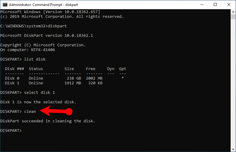 Format USB Flash Drive from Command Prompt