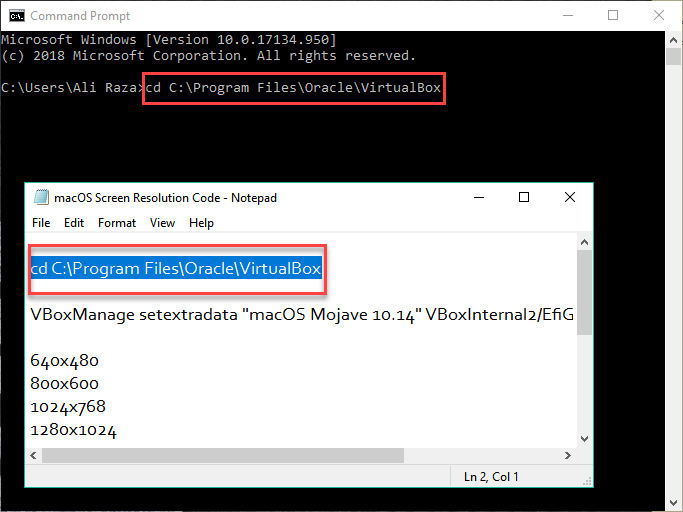 Fix macOS Mojave Screen Resolution on VirtualBox