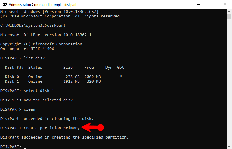 Format USB Flash Drive from Command Prompt