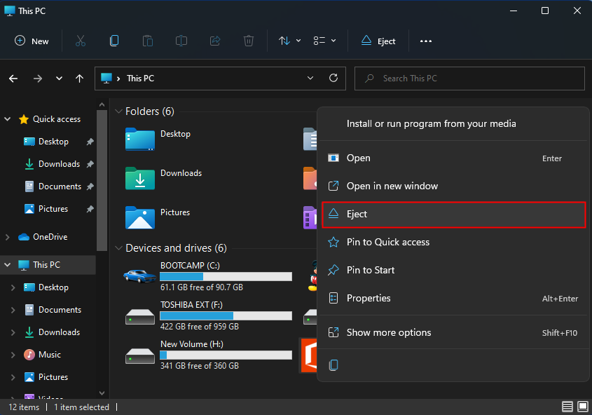 Mount an ISO File on Windows 11
