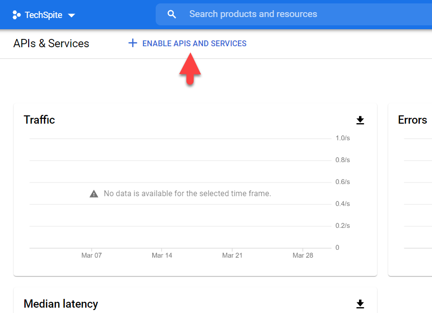 ENABLE APIS AND SERVICE