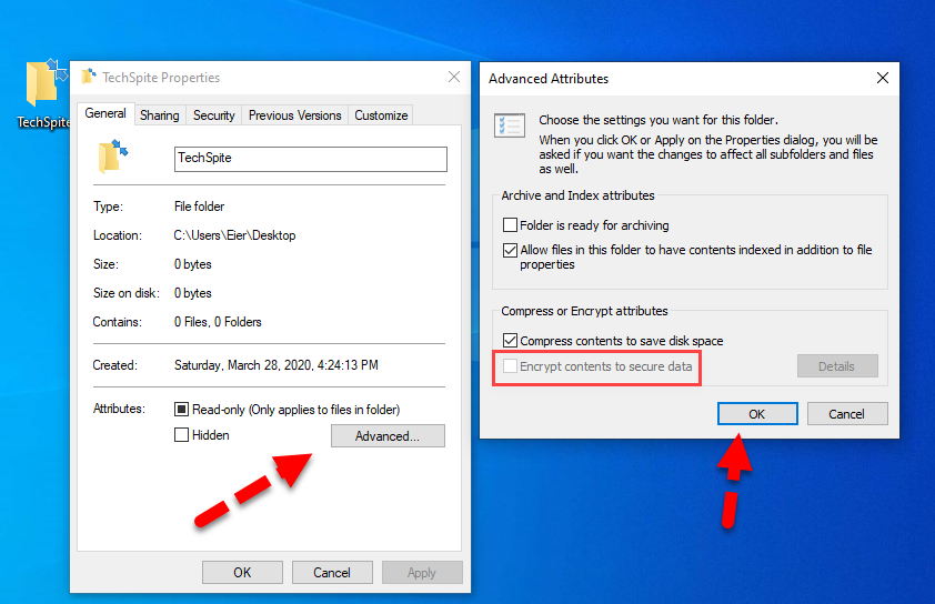 Password Protect a Folder in Windows 10