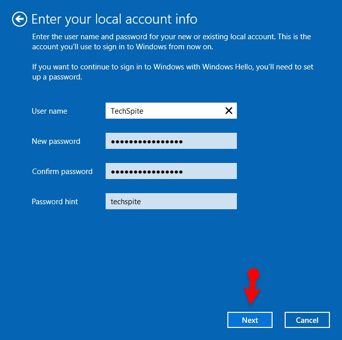 Remove Microsoft Account in Windows 10