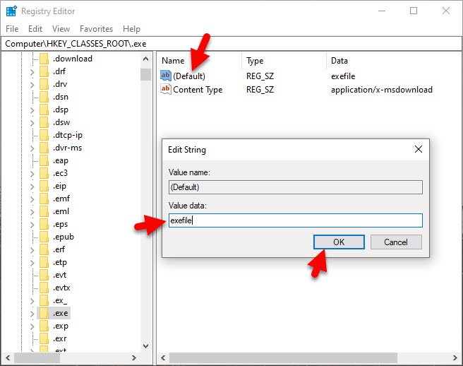 EXE Files Not Opening in Windows 10