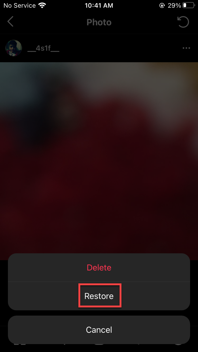 Restore Deleted Posts on Instagram