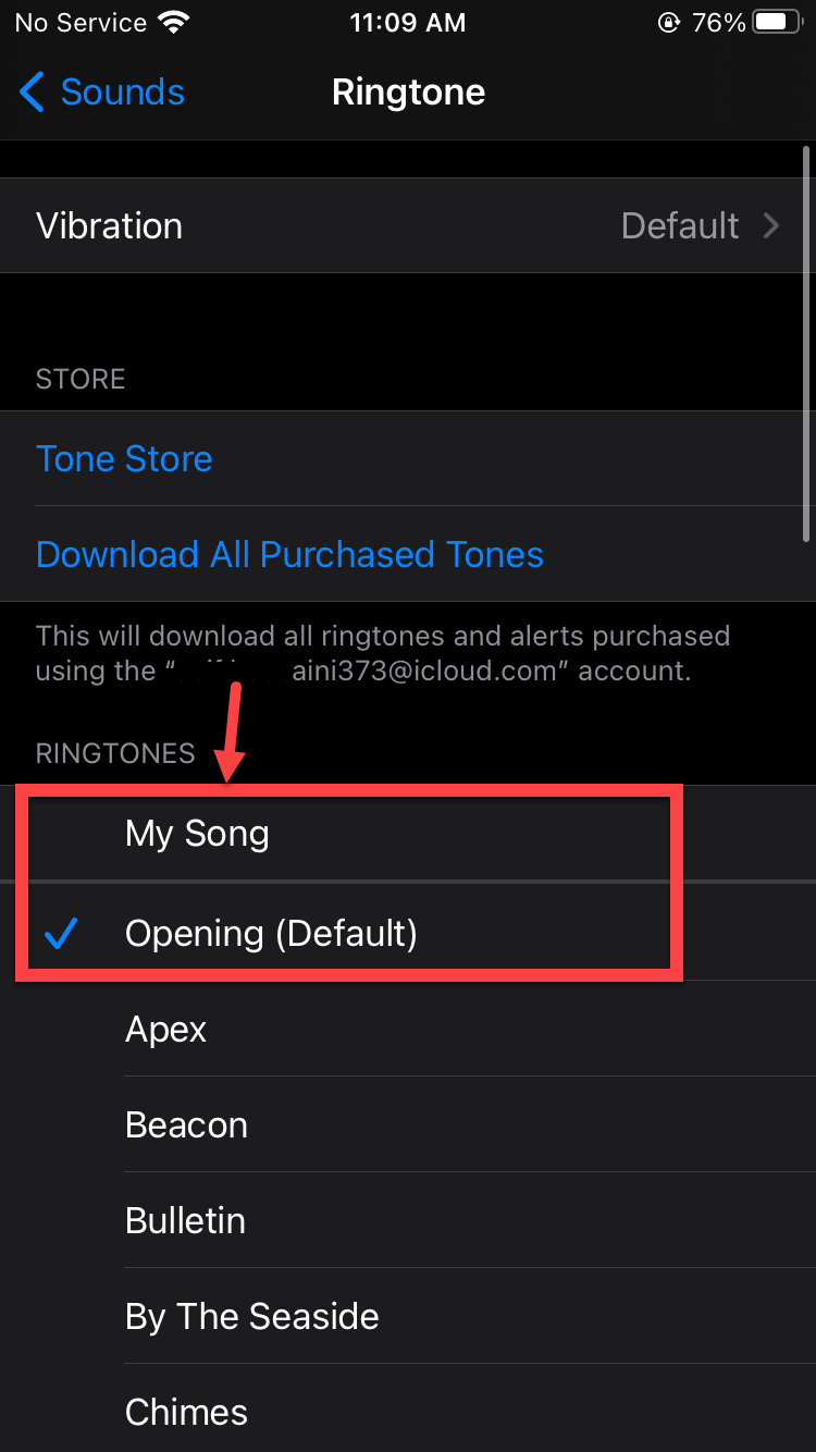 set song as iPhone Ringtone