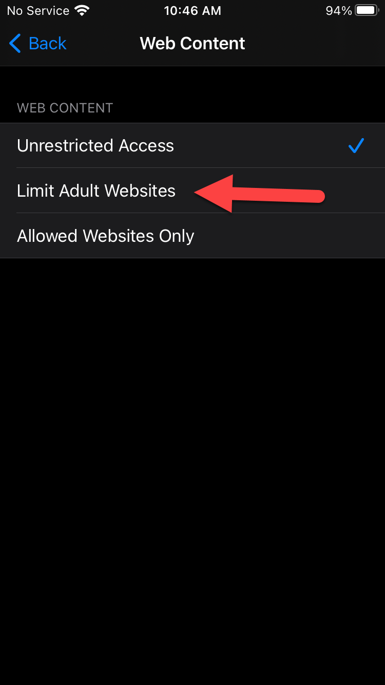 Block Website on Safari Browser