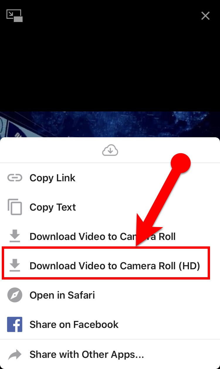 Download Facebook Video to iPhone Camera Roll