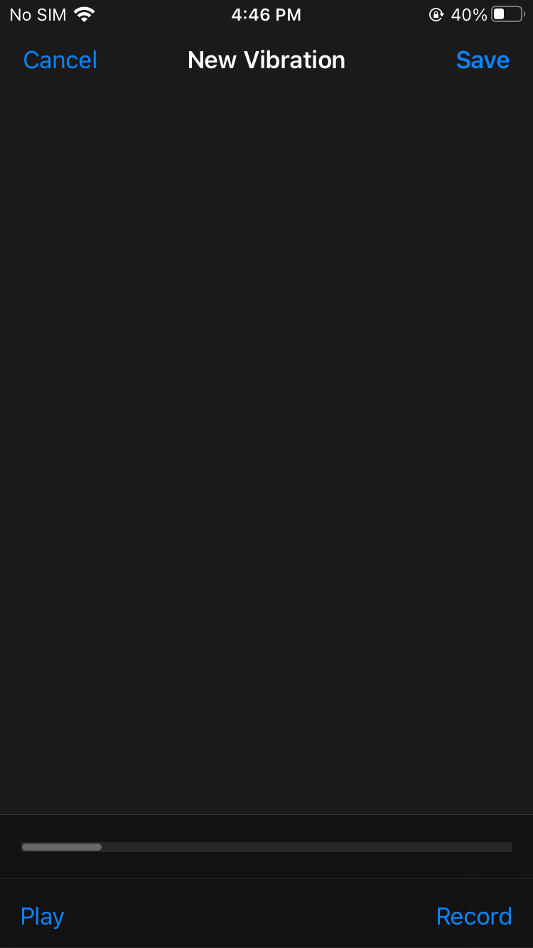 Custom Vibration Alert For a Contact on iPhone