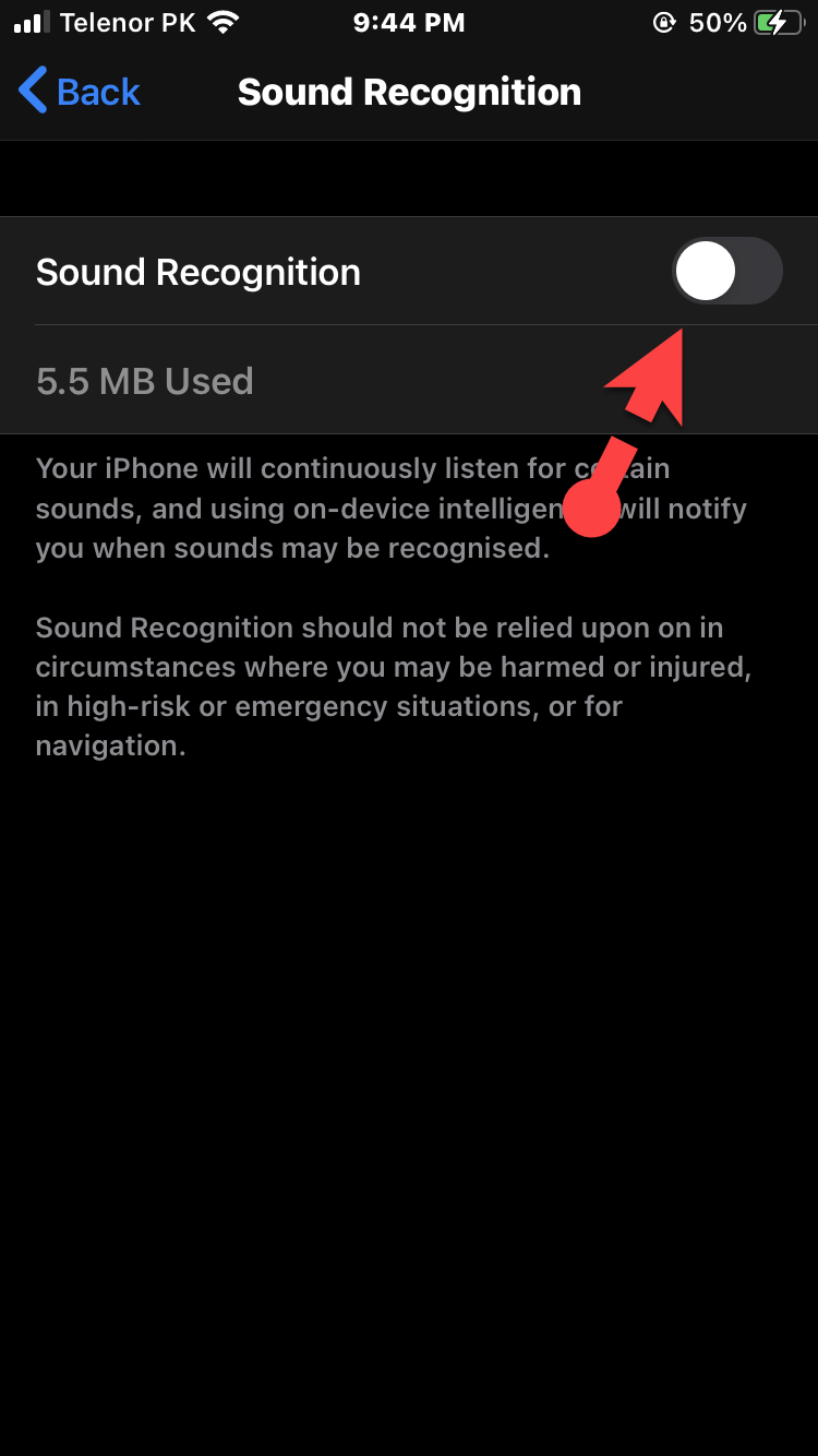 Enable Sound Recognition on iOS 14 and iPadOS 14