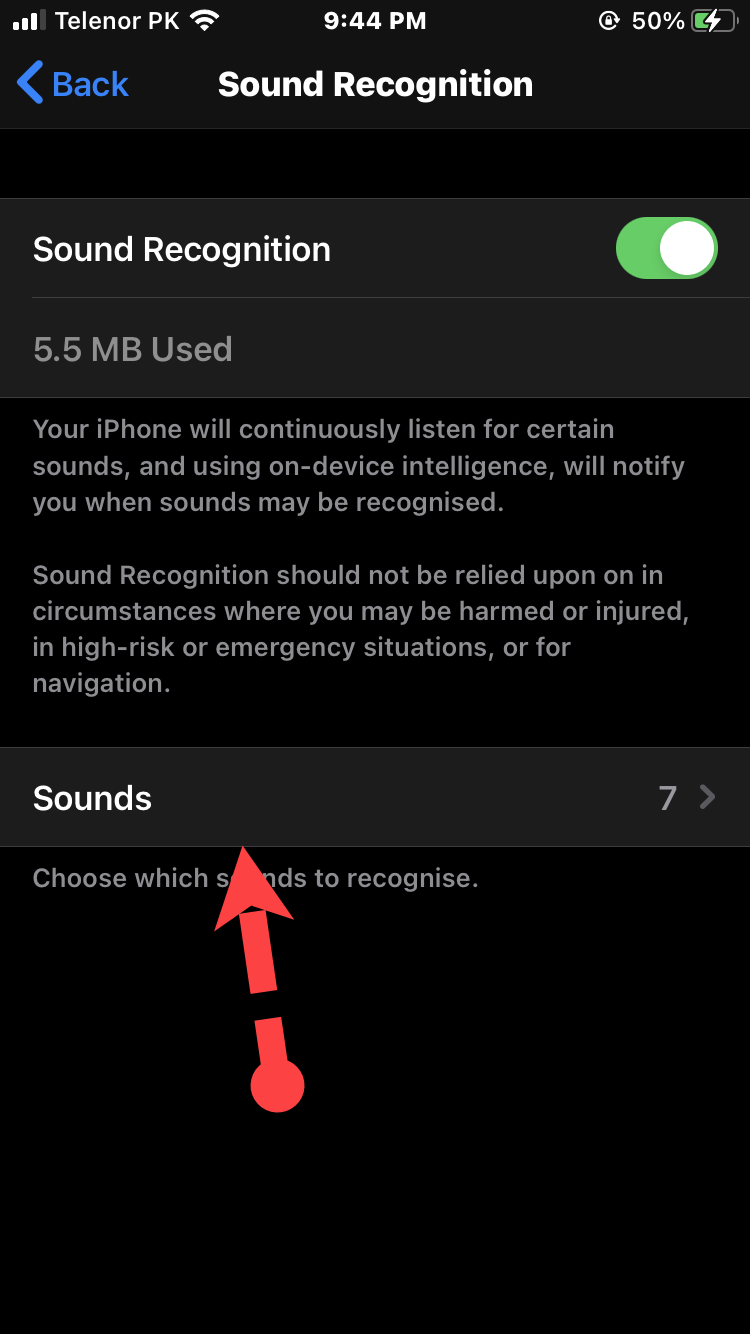 Enable Sound Recognition on iOS 14 and iPadOS 14