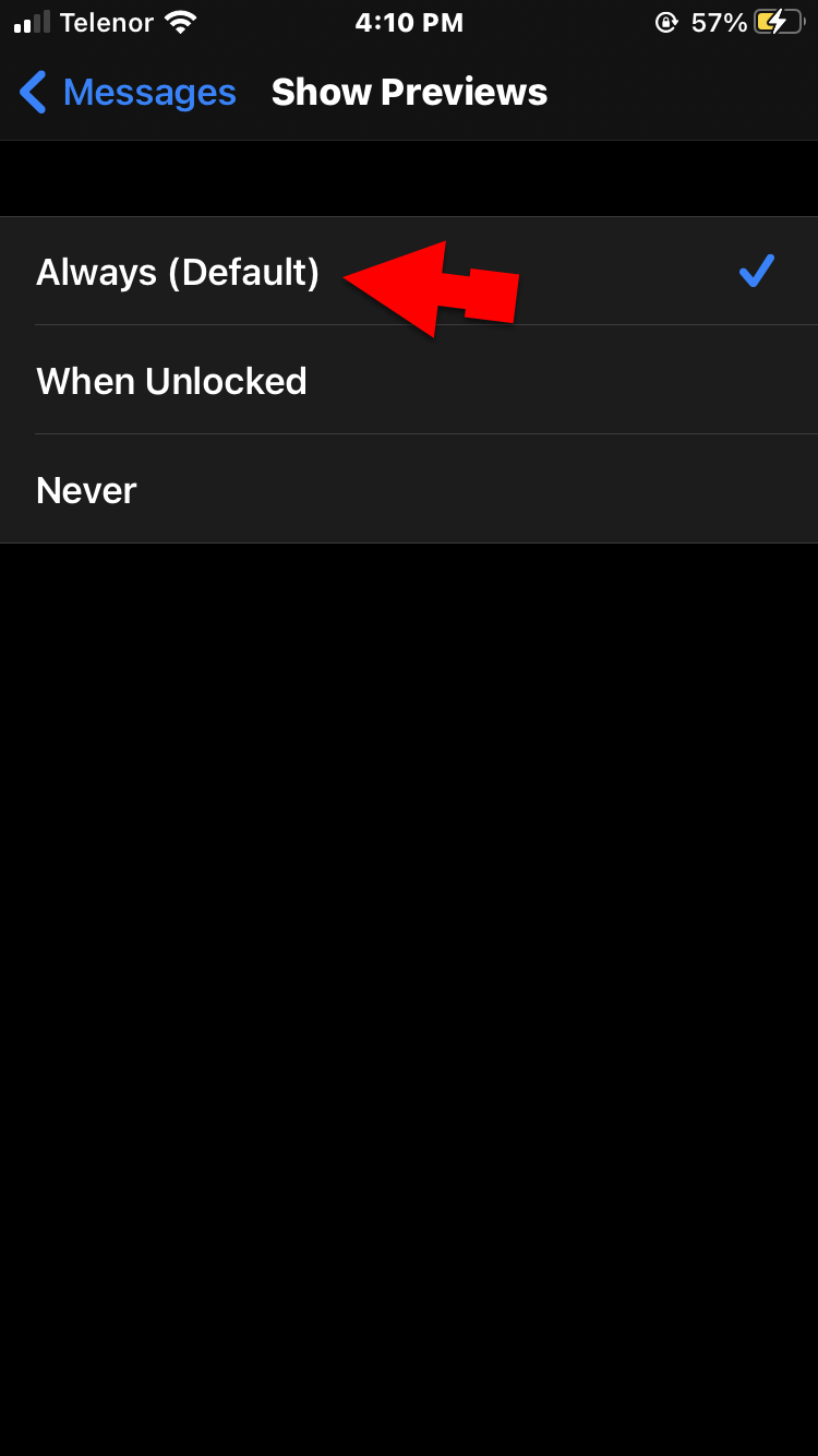 Activate iMessage on iPhone
