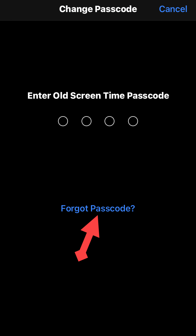 Reset Screen Time Passcode on iPhone