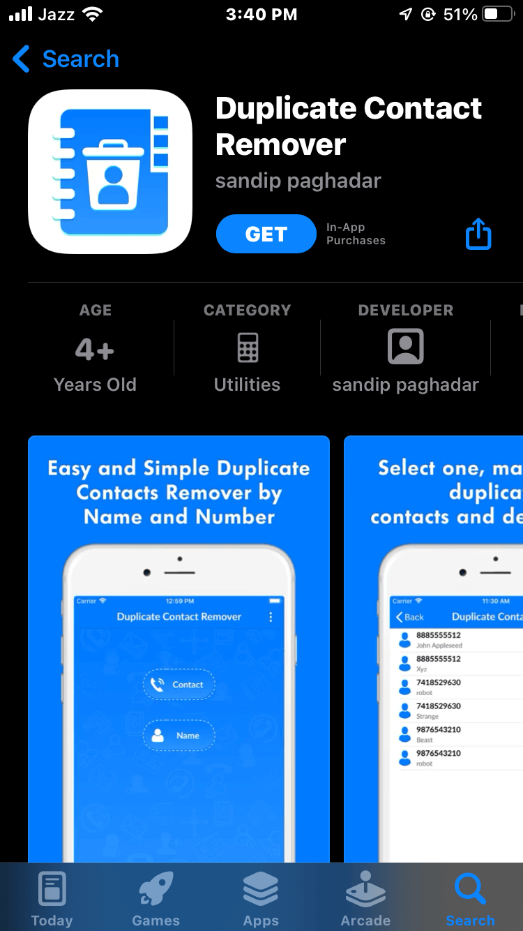 Delete Duplicate Contacts on iPhone