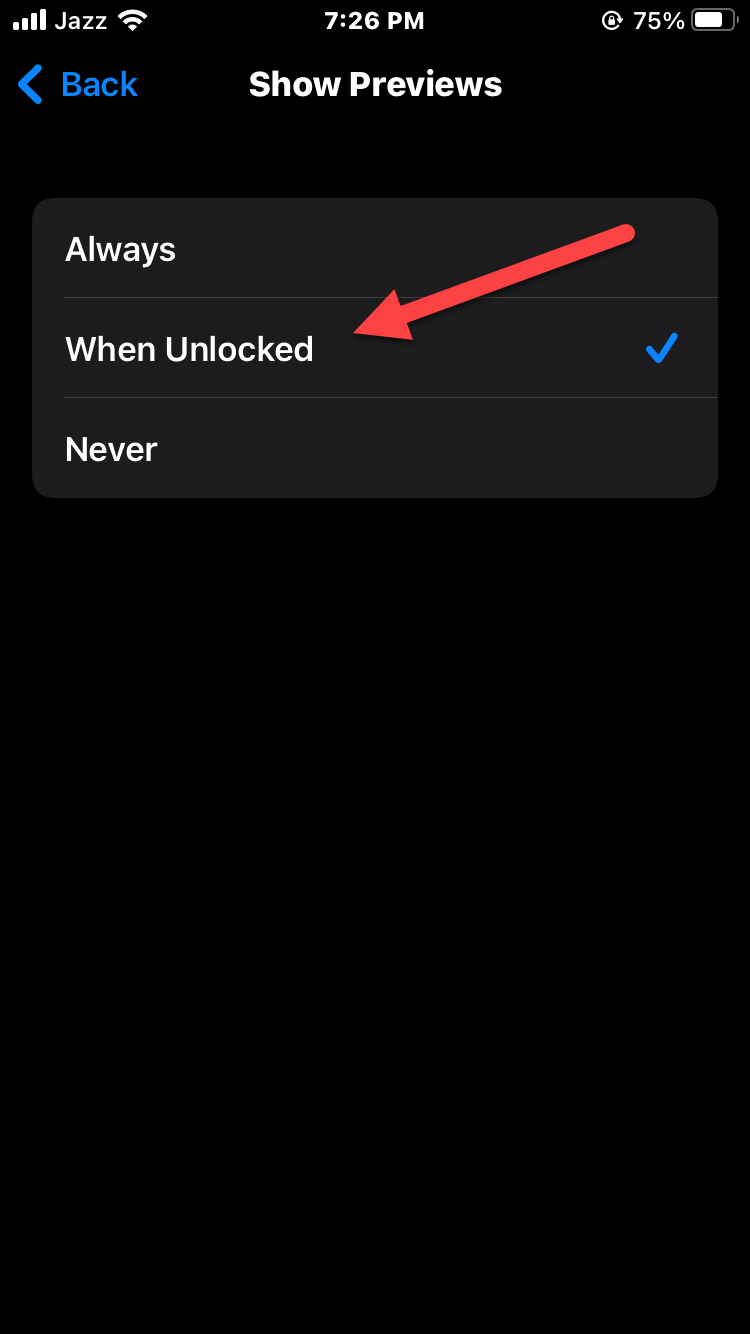 Hide Notification on iPhone Lock Screen